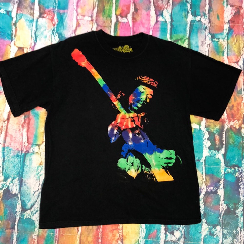 Rock Icons Jimi Hendrix Tie Dye Print